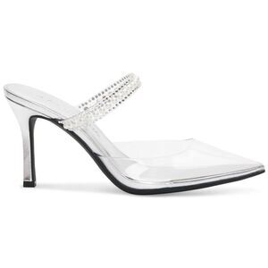 MATEO BY INC Clear Cindy Pointy Toe Stiletto Heeled pumps Mules Shoes 5.5 M